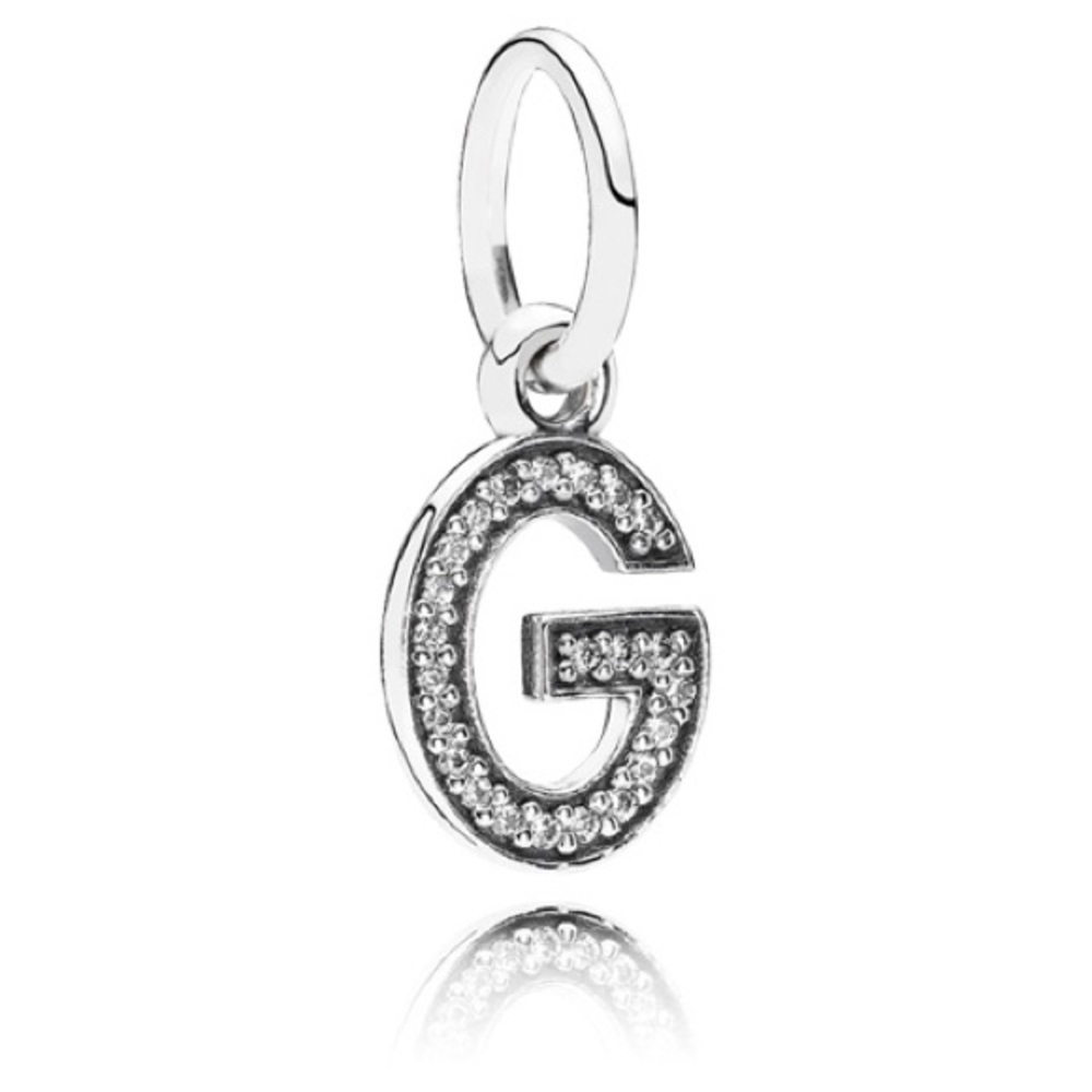 Pandora Letter G dangle charm with zirconia